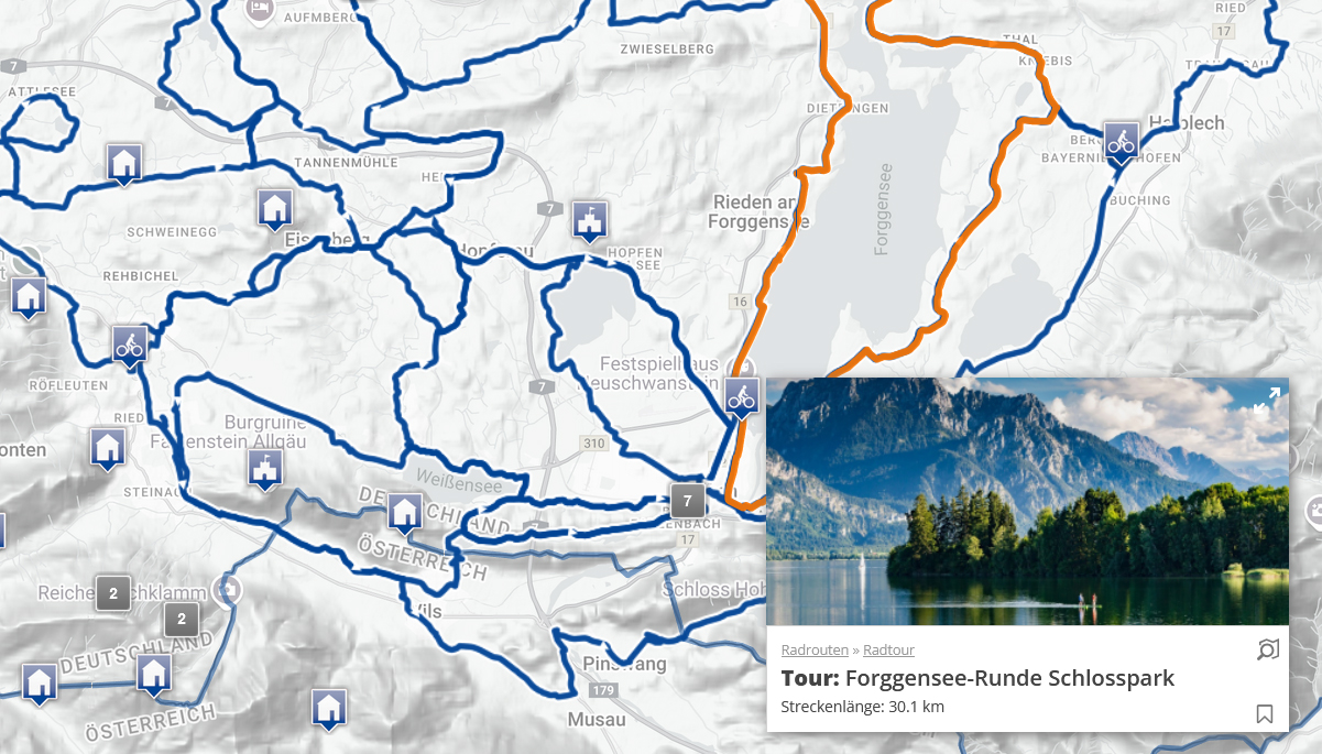 Interaktive Landkreiskarte Ostallgäu