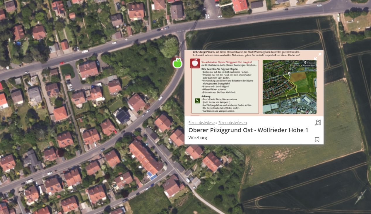 Geostadtplan Würzburg - Streuobstwiesen